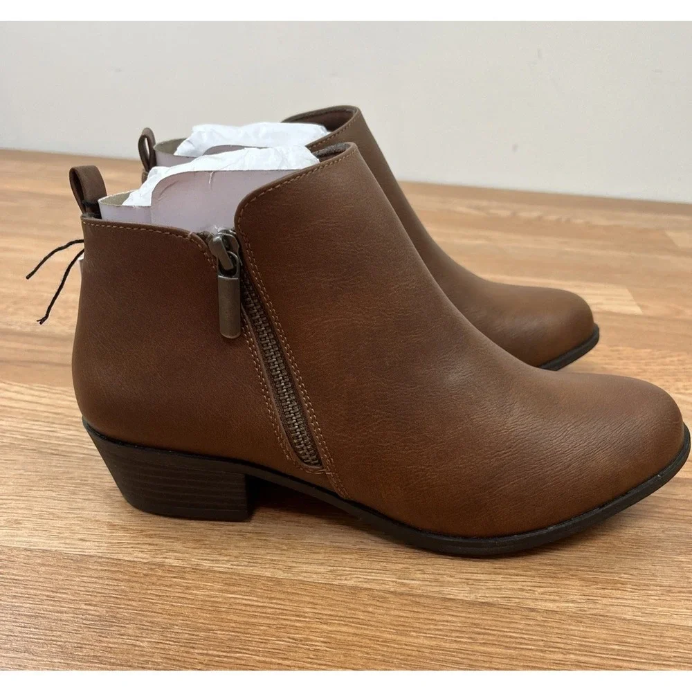 Sonoma Millo‎ Ankle Boots in Cognac Womens Size 8.5 WIDE NEW